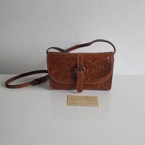 Patricia Nash Leather Flap Florence Crossbody Bag Mini Purse
